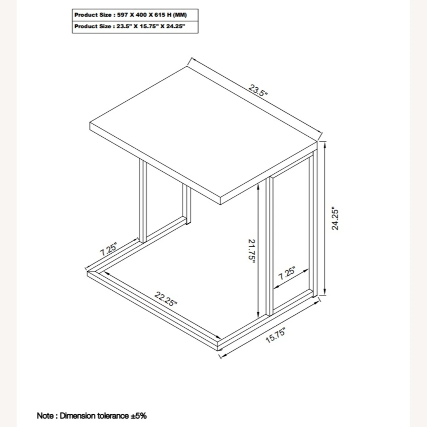 Other Snack Table In Natural Top & Chrome Base Finish 4 Other Snack Table In Natural Top & Chrome Base Finish - Image 4