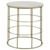Other Accent Table In White & Gray Marble Top