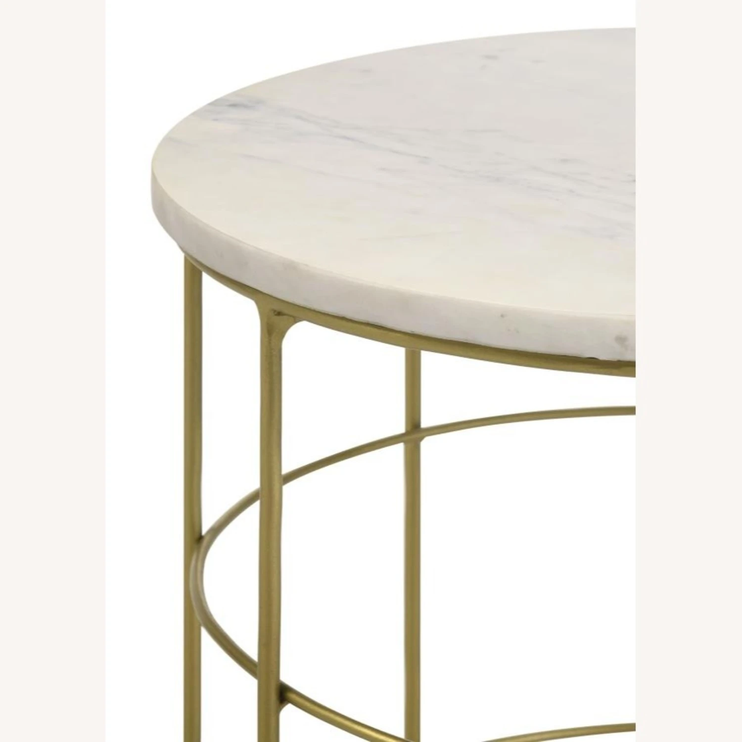 Other Accent Table In White & Gray Marble Top 3 Other Accent Table In White & Gray Marble Top - Image 3