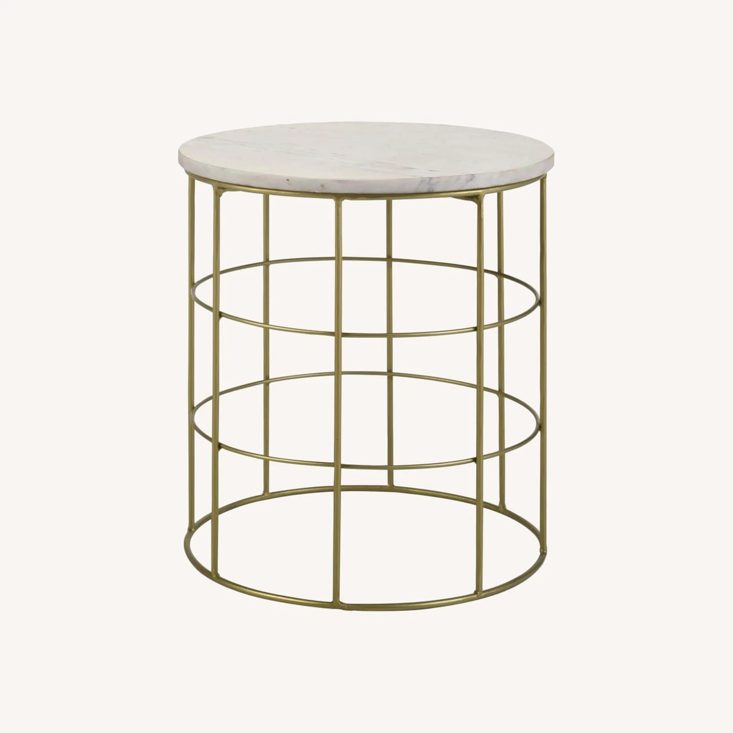 Other Accent Table In White & Gray Marble Top 7 Other Accent Table In White & Gray Marble Top - Image 7