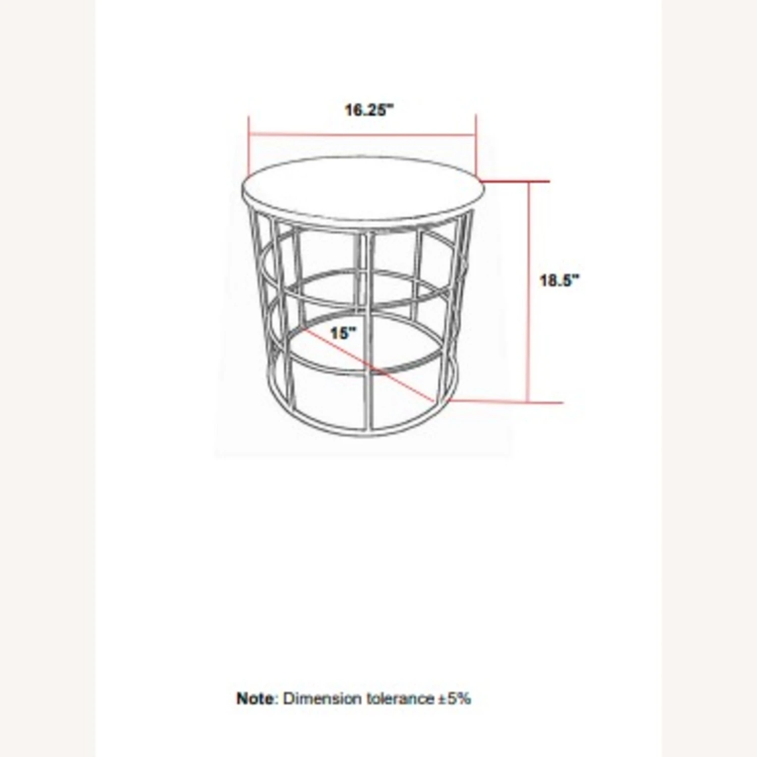 Other Accent Table In White & Gray Marble Top 8 Other Accent Table In White & Gray Marble Top - Image 8