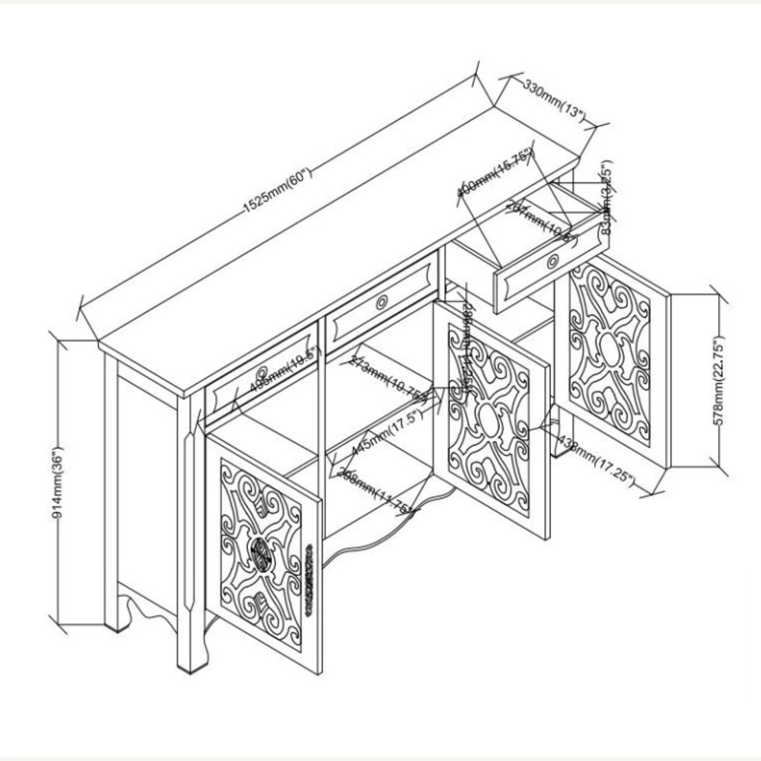 Other Traditional Accent Cabinet In Antique Green Finish 6 Other Traditional Accent Cabinet In Antique Green Finish - Image 6