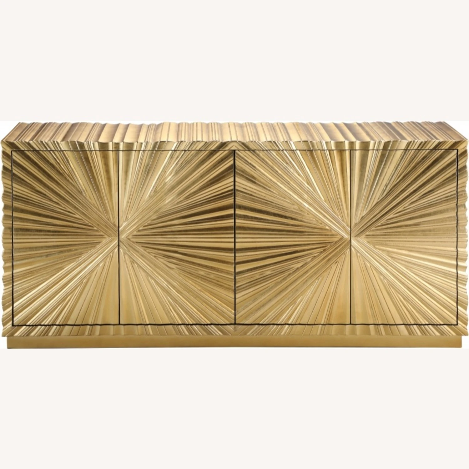 Other Sideboard In Gold Leaf W/ Hand Carved Starburst 1 Other Sideboard In Gold Leaf W/ Hand Carved Starburst