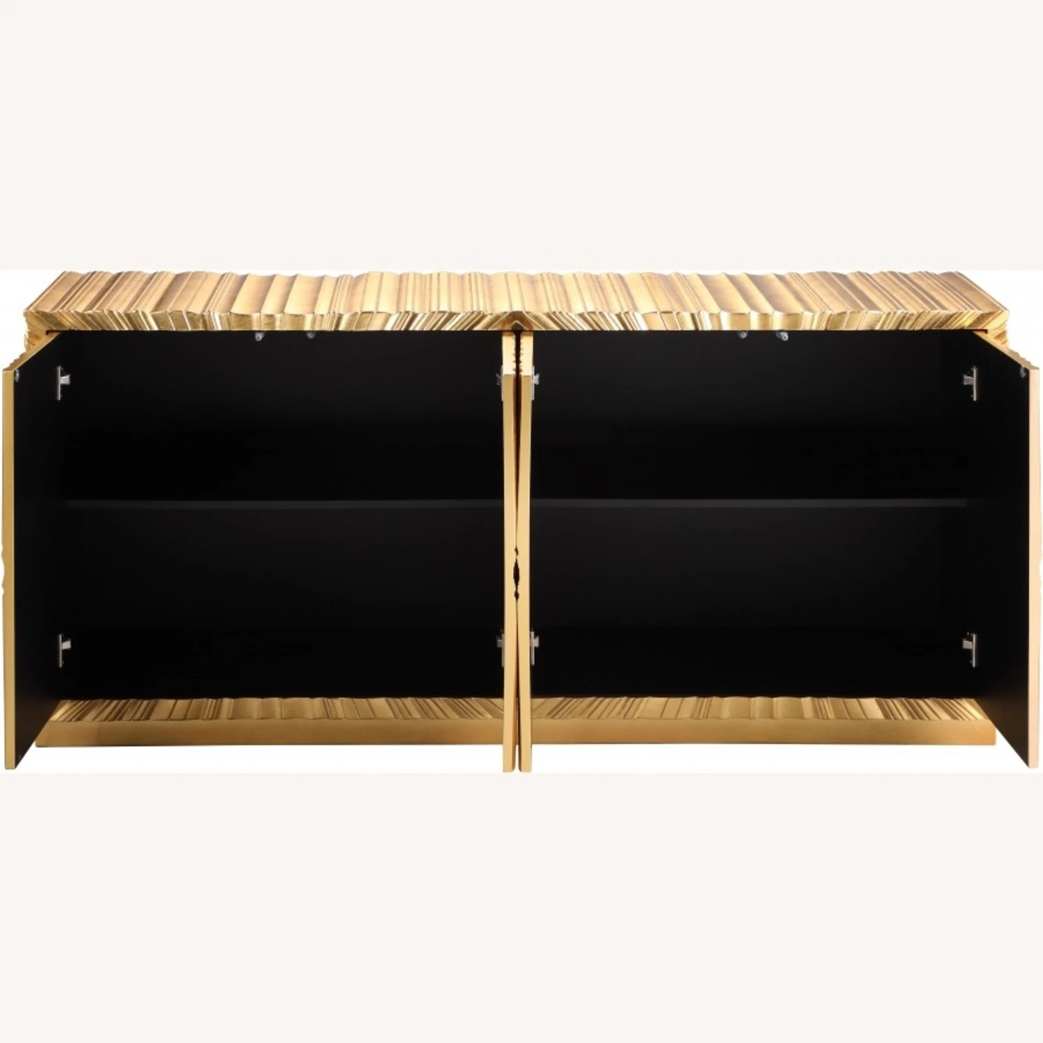 Other Sideboard In Gold Leaf W/ Hand Carved Starburst 2 Other Sideboard In Gold Leaf W/ Hand Carved Starburst - Image 2