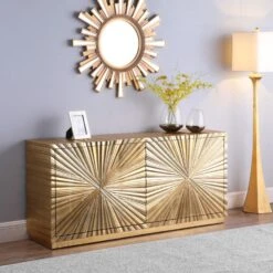 Other Sideboard In Gold Leaf W/ Hand Carved Starburst 14 Other Sideboard In Gold Leaf W/ Hand Carved Starburst -Othee Home Shop 1500 1500 frame 0 353