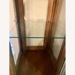 Other Custom Designed Wood With Glass Shelf Credenza