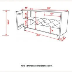 Other 3-Door Accent Cabinet In Solid Mango Wood