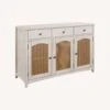 Other Two-Tone Farmhouse Server With Cane Panels