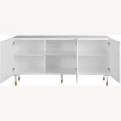 Other Sideboard In White Lacquer W/ Starburst Design