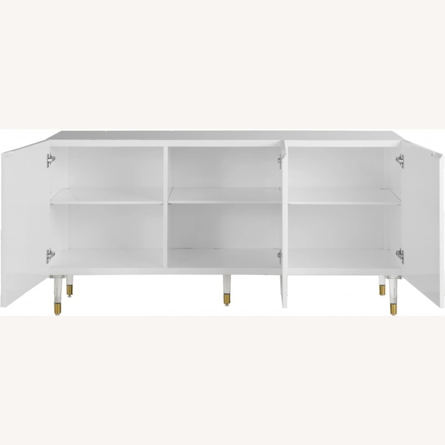 Other Sideboard In White Lacquer W/ Starburst Design 1 Other Sideboard In White Lacquer W/ Starburst Design