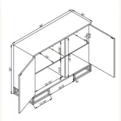 Other Modern Accent Cabinet In White & Gold Design Finish -Othee Home Shop 1500 1500 frame 0 94